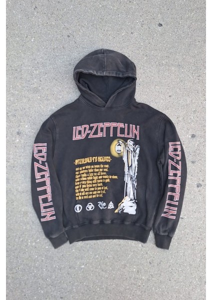 LED Zeppelin \'\' Stairway To Heaven \'\' Yıkamalı Sweatshirt Hoodie