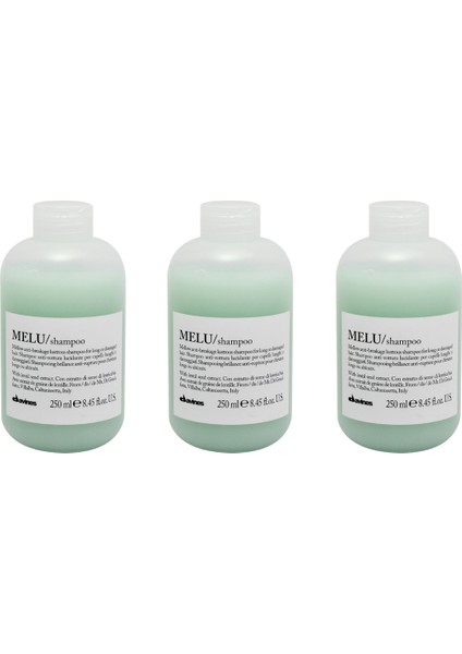 Ekonomik Üçlü Davines Melu Mellow Kırılma Önleyici Parlaklık Şampuanı 250ML - %100 Orijinal %100 Doğal