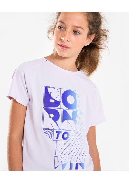 Kiprun Çocuk Koşu Tişörtü - Pastel Lila - Kiprun Dry+ 500