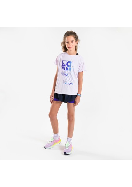 Kiprun Çocuk Koşu Tişörtü - Pastel Lila - Kiprun Dry+ 500