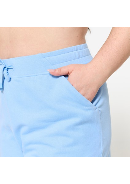 Domyos Kadın Buz Mavisi Cepli Şort - Fitness