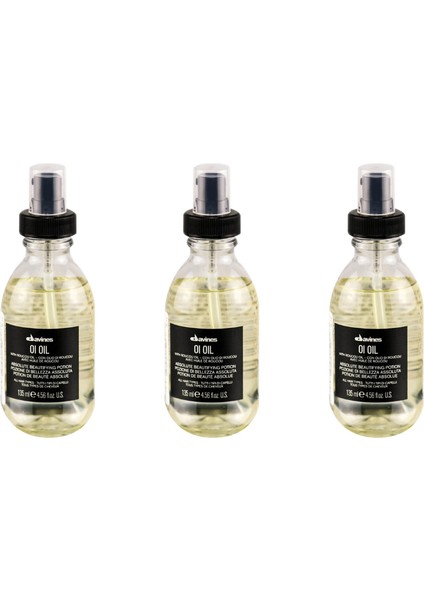 Ekonomik Üçlü Davines Oı/oıl Tüm Saç Tipleri Için Bakım Iksiri 135ML - %100 Orijinal %100 Doğal