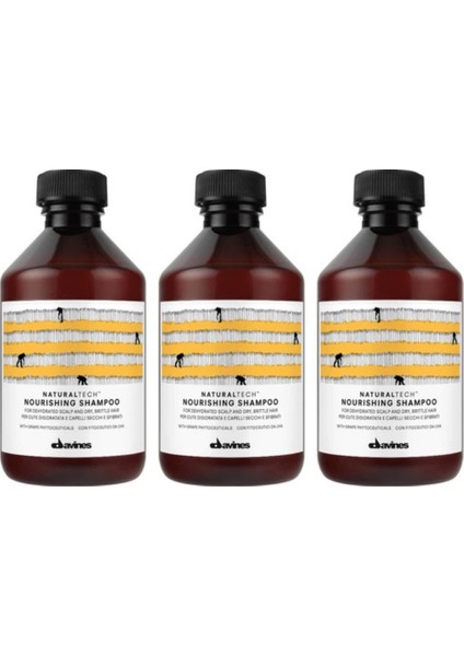 Ekonomik Üçlü Davines Nourishing Yıpranmış Kuru Saçlar Için Sülfatsız Şampuan 250ML - %100 Orijinal %100 Doğal