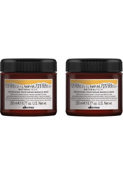 Ekonomik Ikili Davines Nourishing Vegetarian Mucize Maske 250 ml -%100 Orijinal %100 Doğal