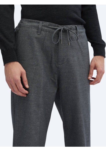 Gri Desenli Dokuma Jogging Fit Casual Pamuk Karışımlı Pantolon fırsatları