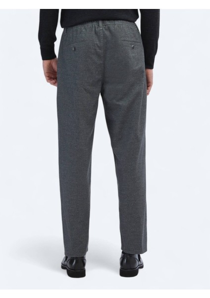 Gri Desenli Dokuma Jogging Fit Casual Pamuk Karışımlı Pantolon indirimleri