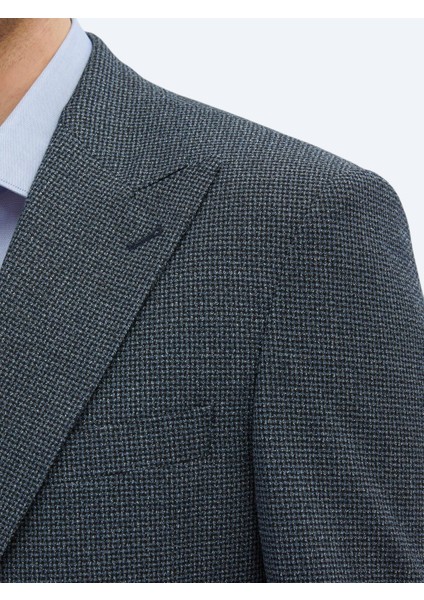 Indigo Desenli Modern Fit Ceket fırsatları