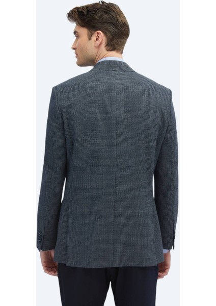 Indigo Desenli Modern Fit Ceket indirimleri