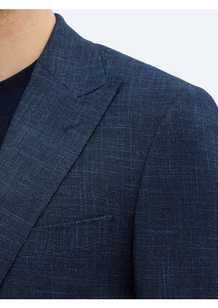 Indigo Desenli Modern Fit Ceket fırsatları