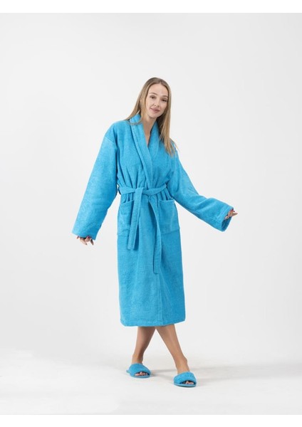 CottonVerse Şalyaka Bornoz – %100 Pamuk, Unisex modelleri