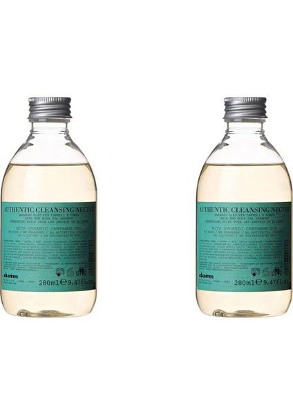 Ekonomik Ikili Davines Authentic Cleansing Nectar Arındırıcı Şampuan 280ML - %100 Orijinal %100 Doğal
