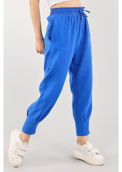 Kadın Bel Lastikli Paçası Pensli Mevsimlik Jogger Pantolon fiyatları