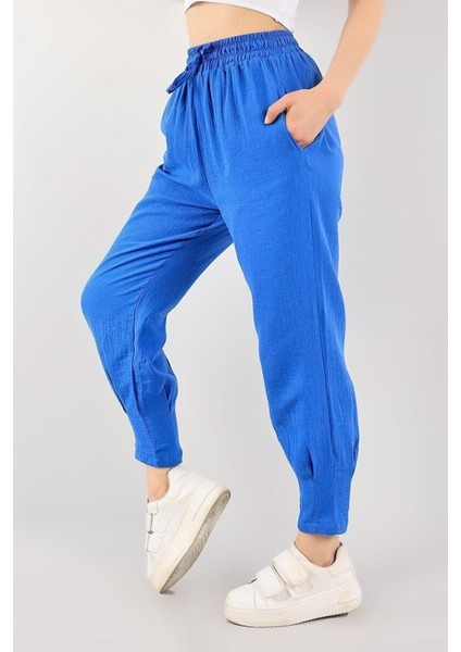 Kadın Bel Lastikli Paçası Pensli Mevsimlik Jogger Pantolon modelleri