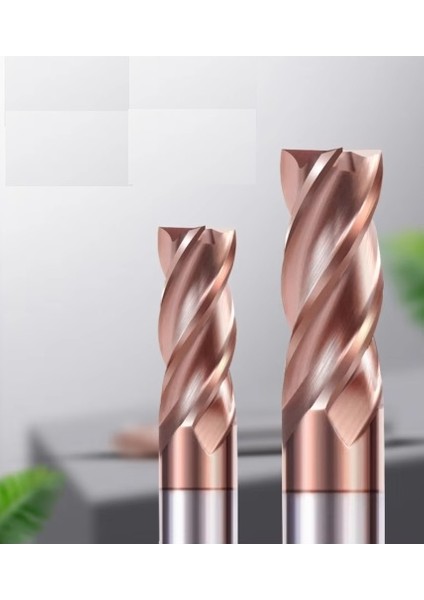 Cnc İşleme Frezeler Kesici 8.0-8D-20C-60L-4F-HRC55 Freze Kesici Alaşım Kaplama Tungsten Çelik Karbür 4 Kanallı Uç 1 Adet Cnc İşleme Frezeler Kesici D8X24X60LX4T