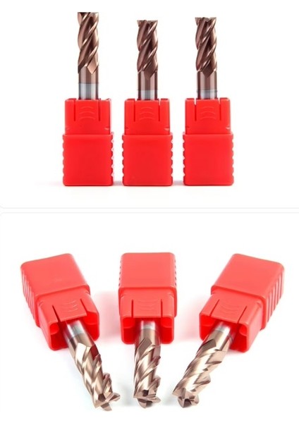 Cnc İşleme Frezeler Kesici 8.0-8D-20C-60L-4F-HRC55 Freze Kesici Alaşım Kaplama Tungsten Çelik Karbür 4 Kanallı Uç 1 Adet Cnc İşleme Frezeler Kesici D8X24X60LX4T
