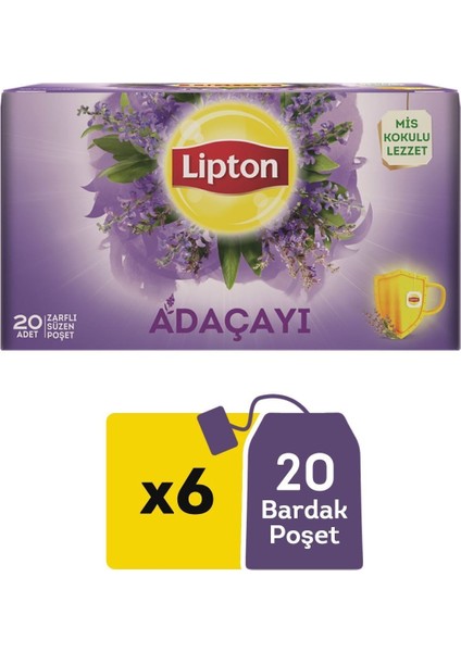 Adaçayı Bardak Poşet Çay x 6 Adet