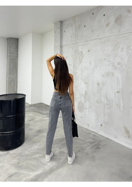 Kadın Esnek/likralıyüksek Bel Mom Jeans modelleri