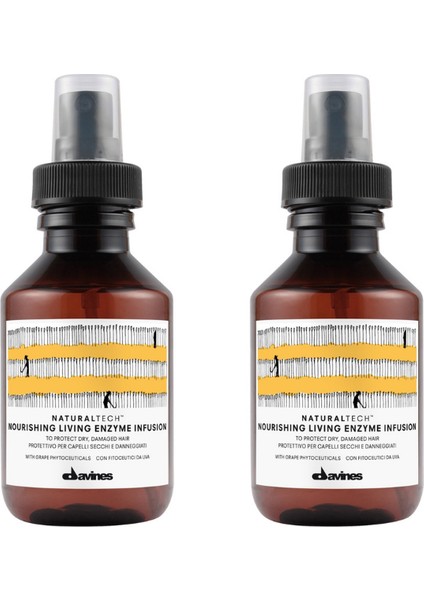 Ekonomik Ikili Davines Nourishing Yıpranmış Kuru Saç Bakım Bileşeni 100ML - %100 Orijinal %100 Doğal