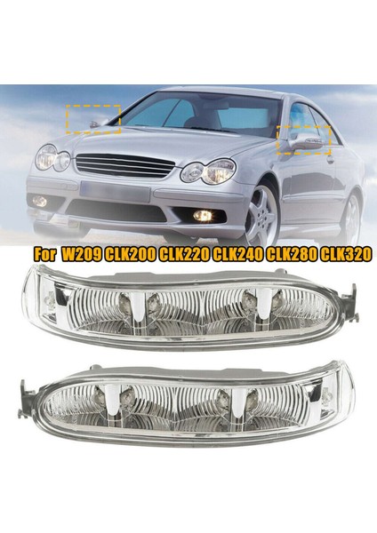 Araba Sağ Yan Ayna Lambası Dönüş Sinyal Işığı ile Uyumlu C209 W209 CLK200 CLK220 CLK240 CLK270 CLK280 2308200821 (Yurt Dışından)