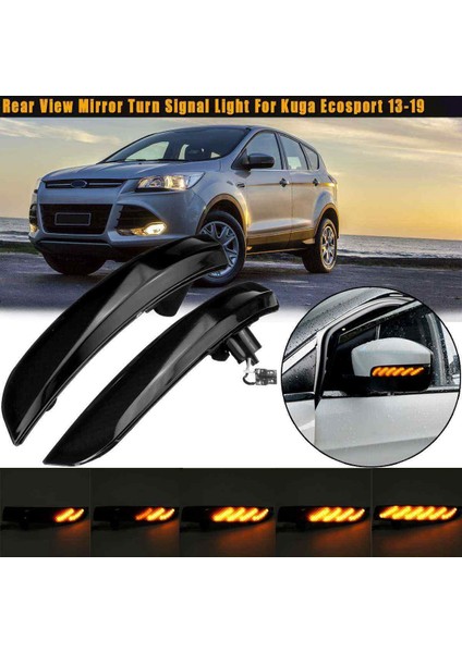 LED Yan Ayna Sıralı Dinamik Dönüş Sinyal Işığı Focus Mk3 2012-2018 / Escape 2013-2019 ile Uyumlu (Yurt Dışından)
