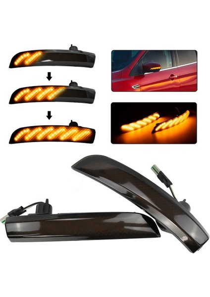 LED Yan Ayna Sıralı Dinamik Dönüş Sinyal Işığı Focus Mk3 2012-2018 / Escape 2013-2019 ile Uyumlu (Yurt Dışından)