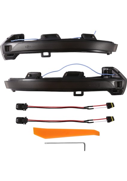 LED Dinamik Yan Ayna Göstergesi, Golf 8 Mk8 Gte Gtd 2020 2021 ile Uyumlu Dikiz Dönüş Sinyali Yanıp Sönen Işıklar, Mavi ve Kehribar (Yurt Dışından)