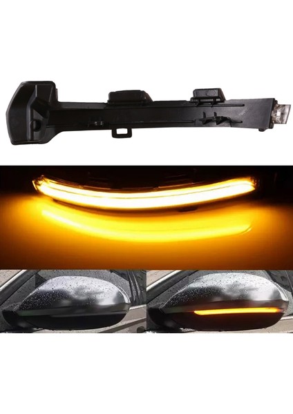 LED Dinamik Yan Ayna Göstergesi, Golf 8 Mk8 Gte Gtd 2020 2021 ile Uyumlu Dikiz Dönüş Sinyali Yanıp Sönen Işıklar, Mavi ve Kehribar (Yurt Dışından)
