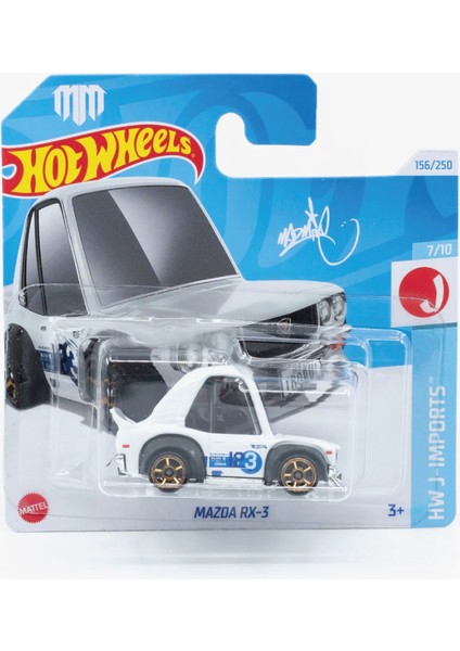 1/64 Ölçek Tekli Regular Arabalar HTD77 Hw J-Imports / Mazda Rx-3(Beyaz)