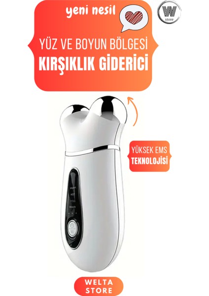 3D Yüz & Boyun Sıkılaştrıcı Kırşıklık Giderici (Gıdık,sarkma,kırışklık) Ems Masaj Cihazı USB Şarjlı