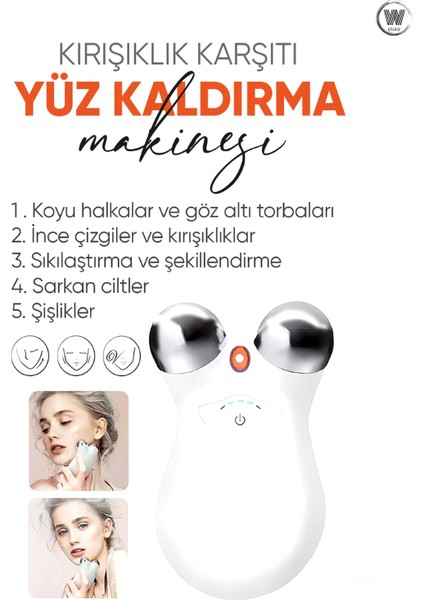 3D Yüz & Boyun Sıkılaştrıcı Kırşıklık Giderici (Gıdık,sarkma,kırışklık) Ems Masaj Cihazı USB Şarjlı