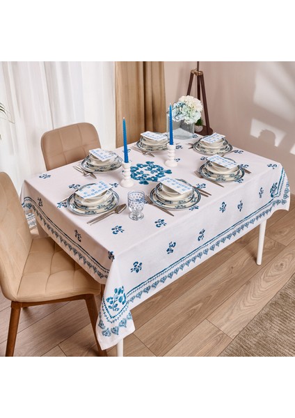 Soft St Tropez Masa Örtüsü - Beyaz
