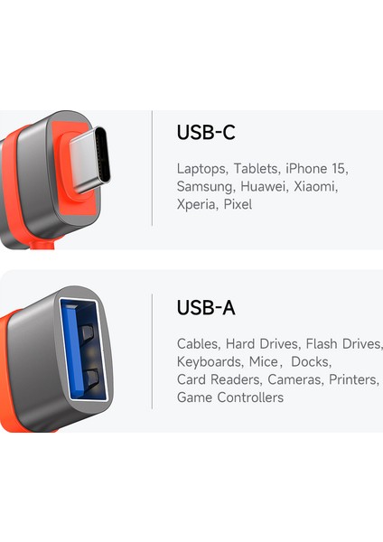 OT-3810 Usb-A 3.0 - Usb-C Adaptör Siyah Otg