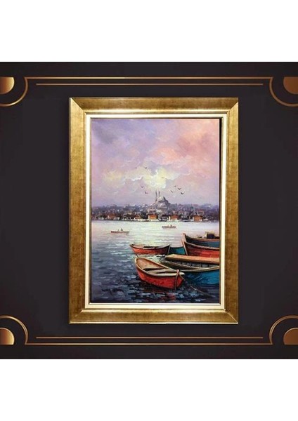 Altın Çerçeveli Paspartulu Tablo UP1522