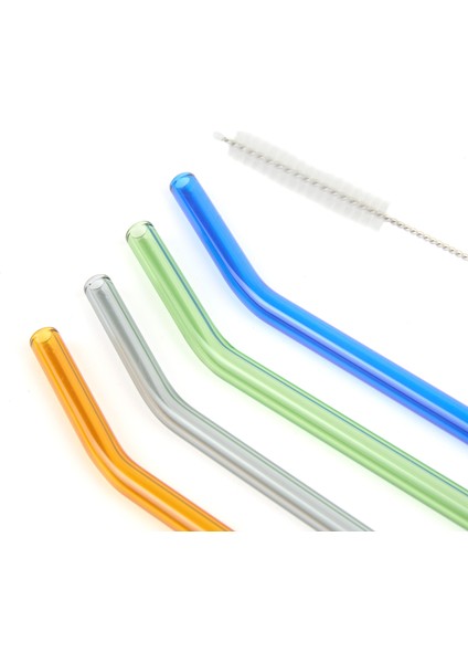 4'lü Cam Pipet Seti - Renkli - 20 cm modelleri