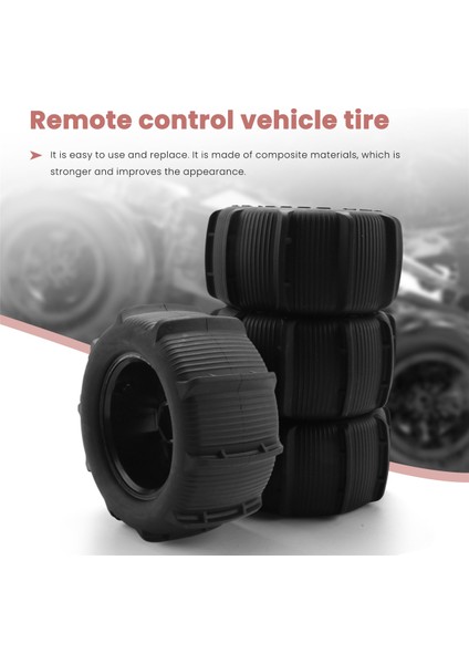 4 Adet 80MM Kar Kum Lastikleri Lastik Tekerlek 144001 124019 12428 104001 16889 SG1601 Rc Araba Yükseltme Parçaları (Yurt Dışından)