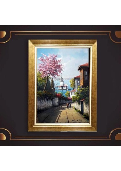 Altın Çerçeveli Paspartulu Tablo UP1765