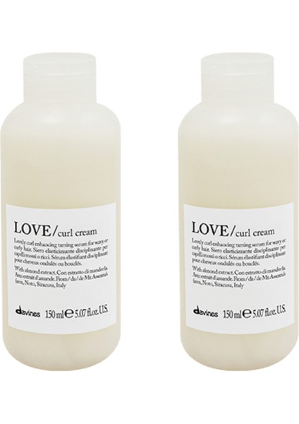 Ekonomik Ikili Davines Love Curl Bukle Belirginleştirici Durulanmayan Kremi 150ML - %100 Orijinal %100 Doğal