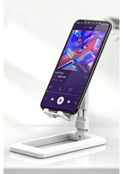 Telefon Standı Katlanabilir Ayarlı Yer Kaplamaz Masaüstü Telefon Tutucu
