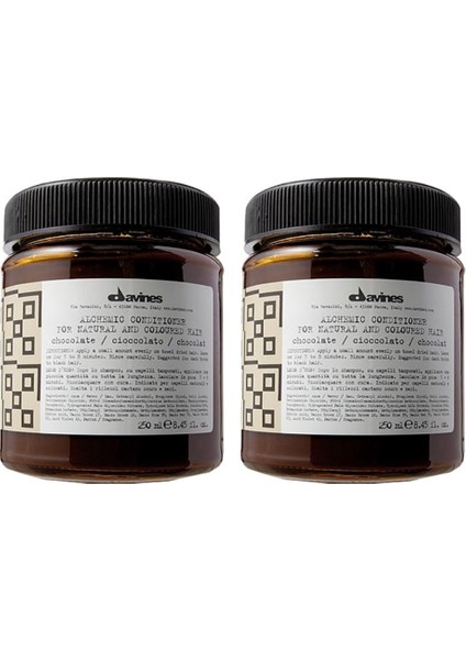 Ekonomik Ikili Davines Alchemic Çikolata Saç Kremi 250ML - %100 Orijinal %100 Doğal