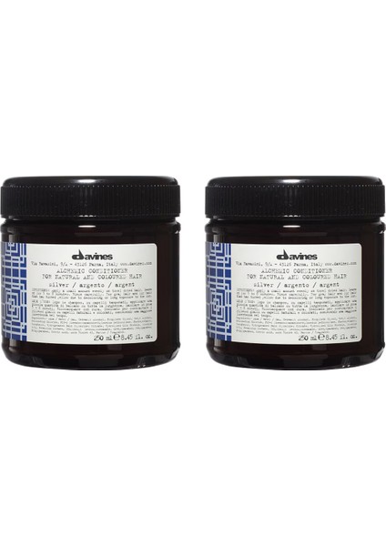 Ekonomik Ikili Davines Alchemic Silver Gümüş Saç Kremi 250ML - %100 Orijinal %100 Doğal