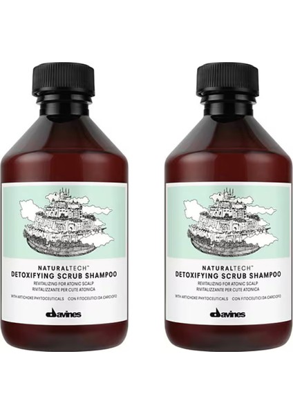 Ekonomik Ikili Davines Detoxifying Scrub Arındırıcı Şampuan 250ML - %100 Orijinal %100 Doğal