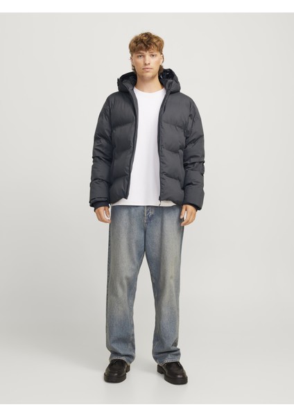Jack&Jones Oversize Kapüşonlu Şişme Mont - Kışlık Erkek Mont modelleri