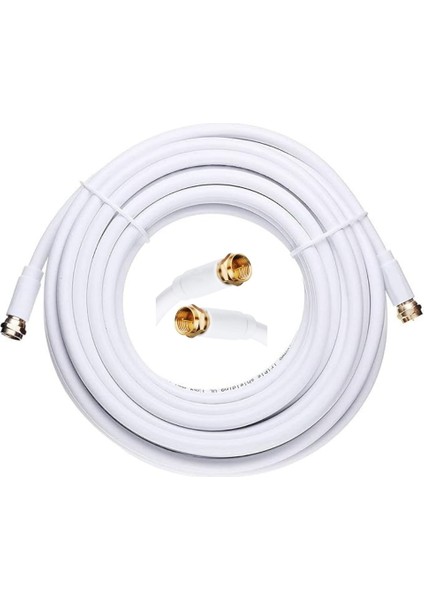 10 Metre RG6U6 Full Hd 3D 4K Anten Tv Çanak Lnb Uydu Kablosu Iki Ucu F Konnetkör