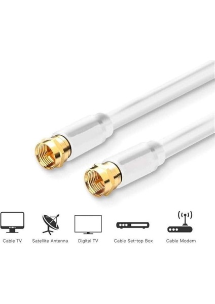 10 Metre RG6U6 Full Hd 3D 4K Anten Tv Çanak Lnb Uydu Kablosu Iki Ucu F Konnetkör fiyatları