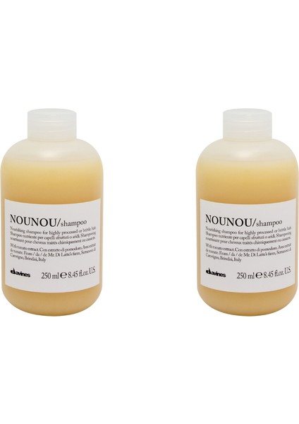 Ekonomik Ikili Davines Nounou Besleyici ve Koruyucu Bakım Şampuanı 250ML - %100 Orijinal %100 Doğal