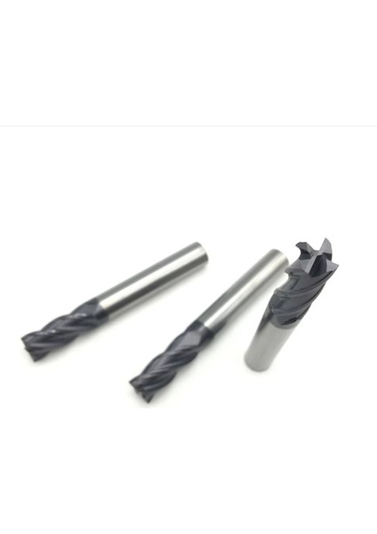 Frezeler Kesici Tungsten Çelik Karbür 4 Kanallı Uç 1 Adet 10X10DX75L-3F HRC50 Freze Kesici Alaşım Kaplama Cnc İşleme