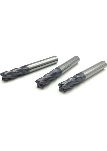 Frezeler Kesici Tungsten Çelik Karbür 4 Kanallı Uç 1 Adet 10X10DX75L-3F HRC50 Freze Kesici Alaşım Kaplama Cnc İşleme modelleri