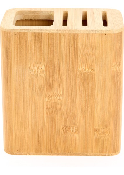 Bambu Çatal Bıçak Kaşık Standı - Kahverengi - 15x17 cm fiyatları