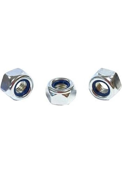 M10*1,25 Dın 985 6.cl Fiberli Galvanizli Somun 20 Adet.