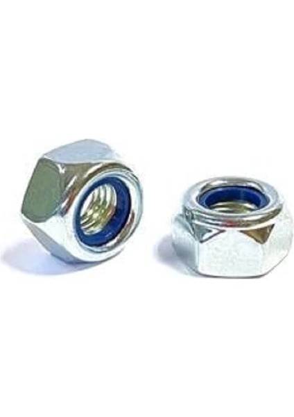 M10*1,25 Dın 985 6.cl Fiberli Galvanizli Somun 20 Adet.
